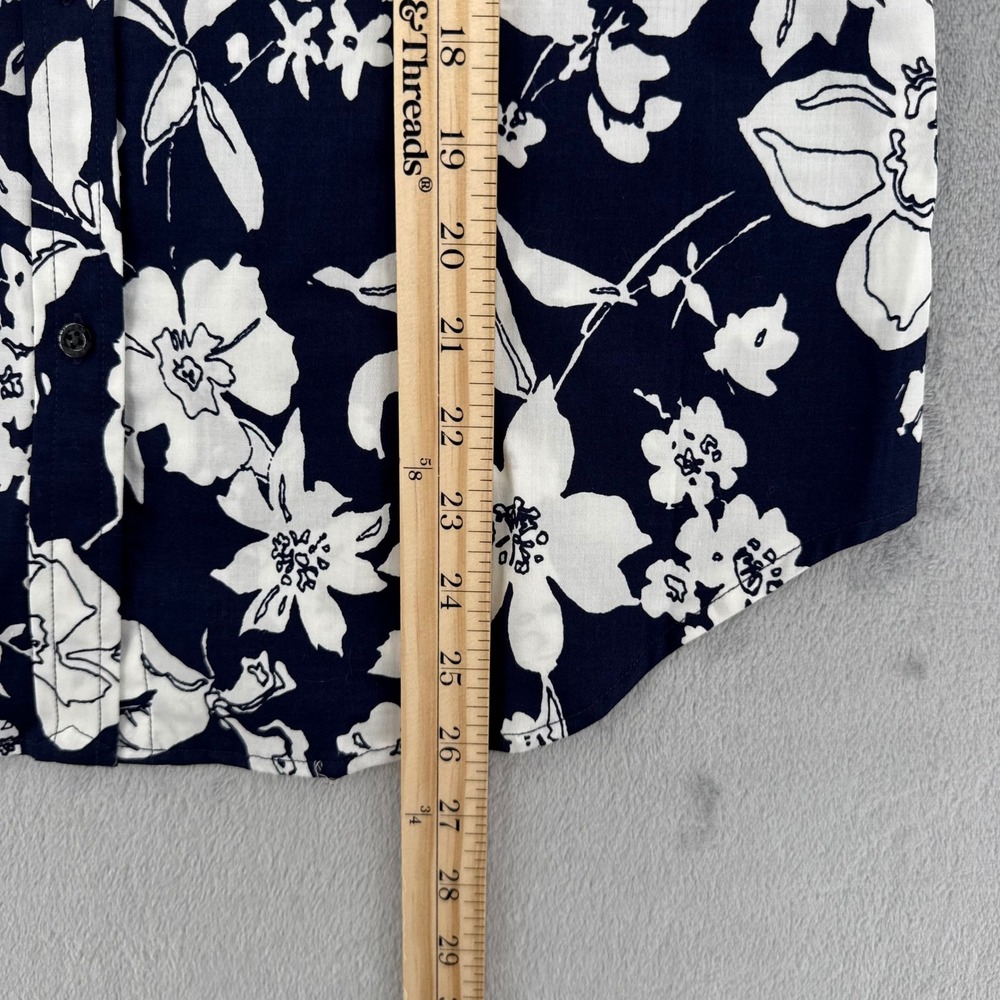 Lauren Ralph Lauren Slim Fit Floral Stretch Cotton Button Down Shirt Women's 4 - Picture 13 of 13